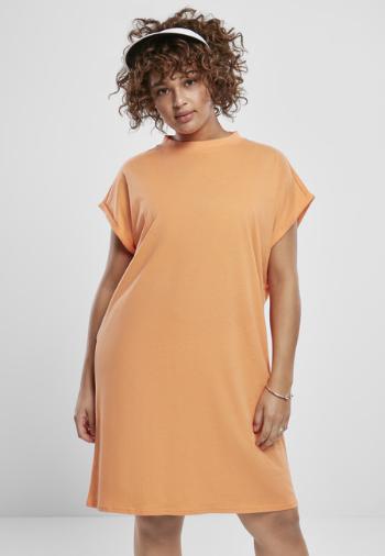 Urban Classics Ladies Turtle Extended Shoulder Dress papaya - XS