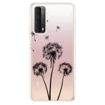 Odolné silikonové pouzdro iSaprio - Three Dandelions - black - Huawei P Smart 2021