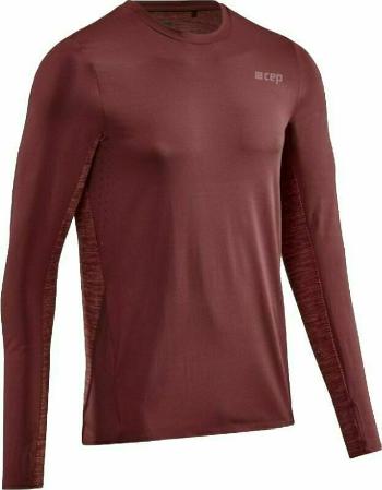 CEP W1136 Run Shirt Long Sleeve Men Dark Red XL Běžecké tričko s dlouhým rukávem