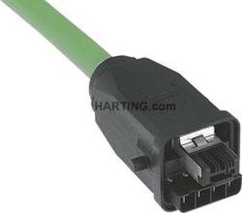 Propojka RJ45 Harting 09 45 125 1300, IP65 / 67, zástrčka rovná, šedá