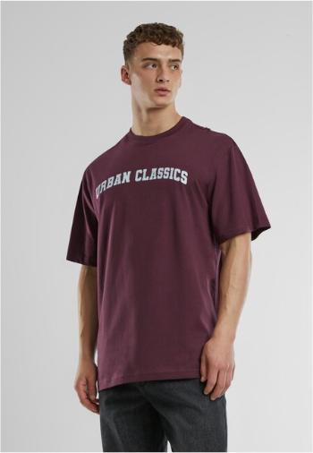 Urban Classics UC College Logo Tall Tee redwine - XXL