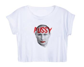 Dámské tričko Organic Crop Top Pussy Putin