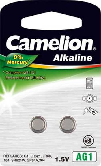 Knoflíkový článek LR 60 alkalicko-manganová Camelion AG1 14 mAh 1.5 V 2 ks