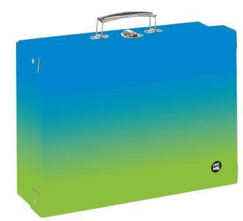 Oxybag Kufřík lamino hranatý A4 OXY Ombre Blue- green