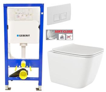 GEBERIT DuofixBasic s bílým tlačítkem DELTA50 + WC INVENA PAROS  + SEDÁTKO 458.103.00.1 50BI RO1