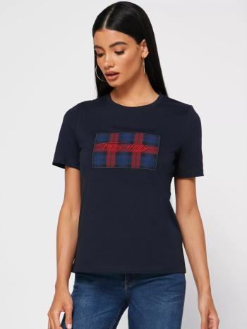 Tommy Hilfiger dámské tmavě modré tričko - XS (DW5)