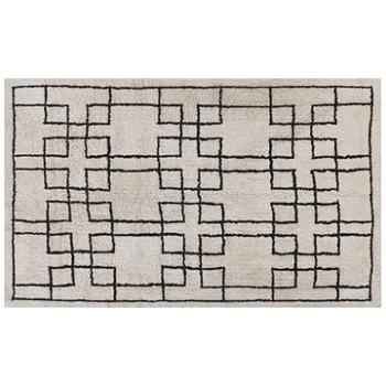 Bavlněný koberec 140 x 200 cm béžový TURHAL, 305170 (beliani_305170)