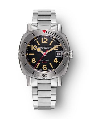 Nivada Grenchen Depthmaster Numerals Black - Bracelet Flat Link