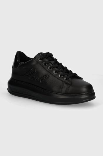 Kožené sneakers boty Karl Lagerfeld KAPRI černá barva, KL62511A