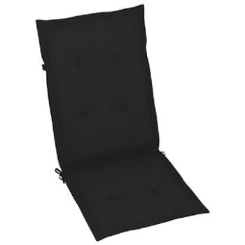 Podušky na zahradní židle 2 ks černé 120 × 50 × 3 cm