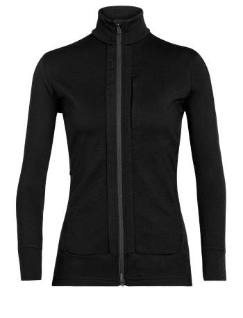 dámská merino mikina ICEBREAKER Wmns Quantum III LS Zip, Black velikost: S