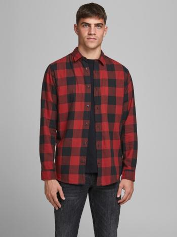 Červená kostkovaná košile Jack & Jones