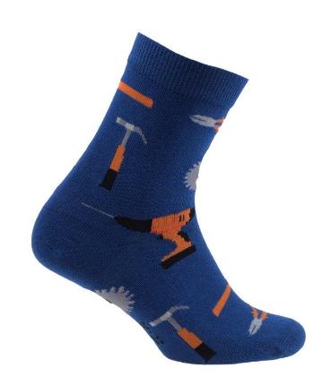 Chlapecké vzorované ponožky WOLA NÁŘADÍ modré Velikost: 24-26