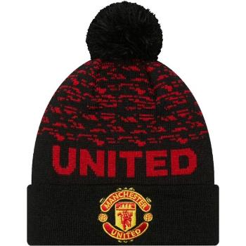 New Era MARL BOBBLE CUFF BEANIE MANCHESTER UNITED Zimní čepice, černá, velikost UNI