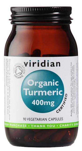 Viridian Turmeric 400 mg Organic 90 kapslí