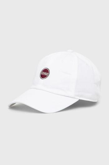 Bavlněná čepice Colmar bílá barva, s aplikací