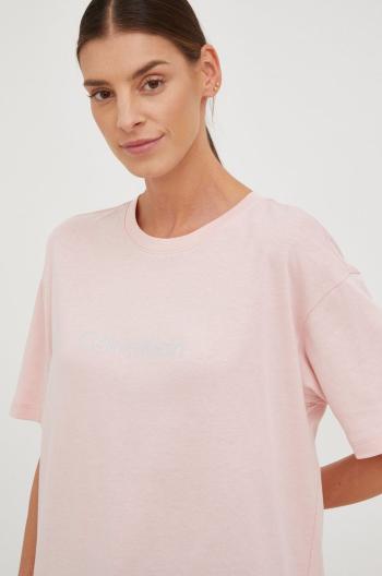 Tričko Calvin Klein Performance růžová barva