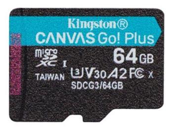 Kingston Micro SDXC Canvas Go! Plus 64GB UHS-I U3 SDCG3/64GBSP