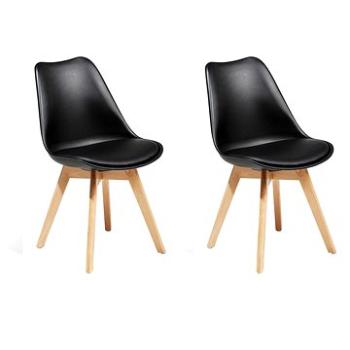 Sada dvou černých jídelních židlí DAKOTA II, 70872 (beliani_70872)
