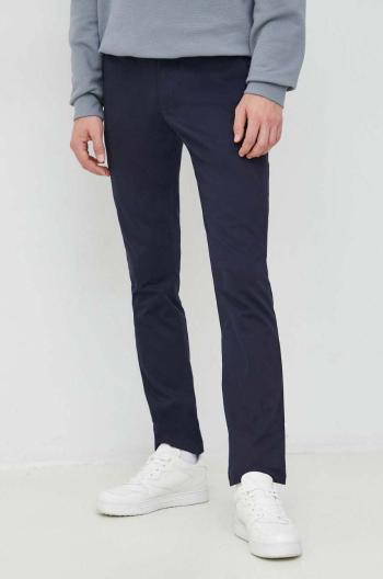 Kalhoty Calvin Klein Jeans pánské, tmavomodrá barva, jednoduché
