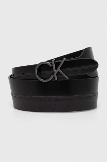 Kožený pásek Calvin Klein dámský, černá barva