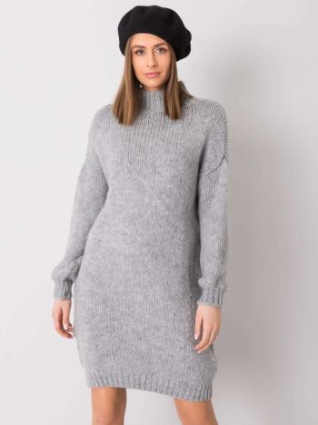 SVĚTLE ŠEDÉ DÁMSKÉ SVETROVÉ ŠATY LC-SW-3018.97P-GRAY Velikost: ONE SIZE