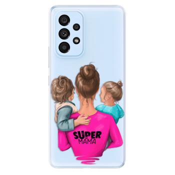 Odolné silikonové pouzdro iSaprio - Super Mama - Boy and Girl - Samsung Galaxy A53 5G