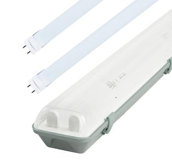 LED Solution Zářivkové těleso 120cm IP65 + 2x LED trubice 18W Premium Barva světla: Studená bílá TL3902A-2X36/B1_ZAR120CM18W-SB