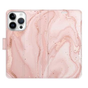 Flipové pouzdro iSaprio - RoseGold Marble - iPhone 15 Pro