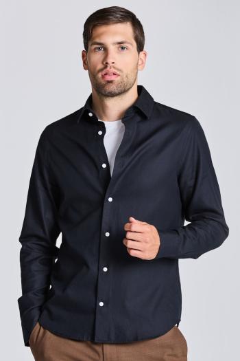 KOŠILE GANT D2. SLIM SOLID TWILL SHIRT černá S