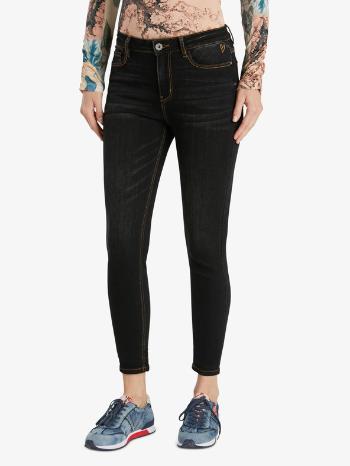 Desigual Alba Jeans Černá