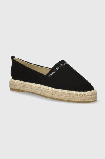 Dětské espadrilky Calvin Klein Jeans černá barva