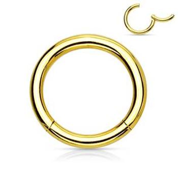 Šperky4U Piercing segment kruh - zlatý - K01039GD-1608