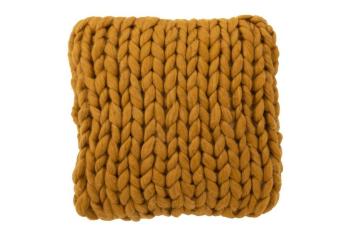 Pletený okrový polštář Tricot ochre - 40*40 cm 7257