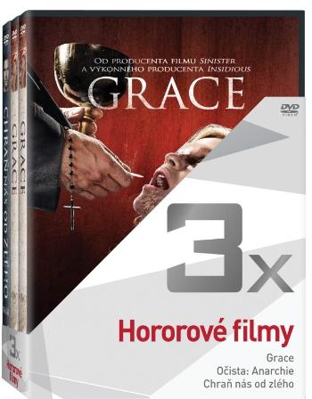 3x Hororové filmy - kolekce (Grace, Očista: Anarchie, Chraň nás od zlého) (3 DVD)