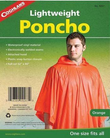 Coghlan´s pončo oranžové Lightweight Poncho