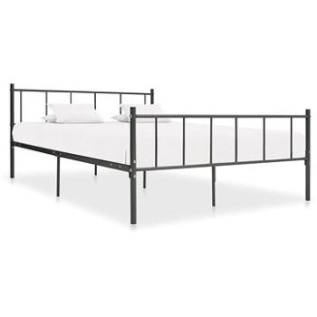 Rám postele šedý kov 200x200 cm (284649)