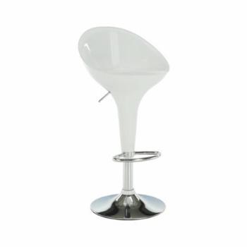 Kondela Barová židle, bílá / chrom, ALBA NOVA