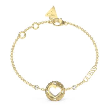 Guess Něžný pozlacený náramek Rolling Hearts JUBB03344JWYG 14,5 - 18,5 cm - S