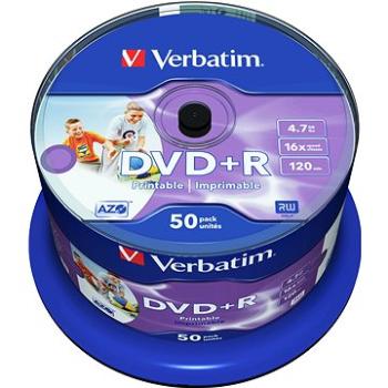 VERBATIM DVD+R AZO 4,7GB, 16x, printable, spindle 50 ks (43512)