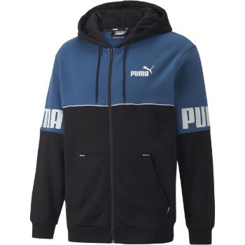 Puma POWER COLORBLOCK FULL ZIP HOODIE FL Pánská mikina, černá, velikost XXL