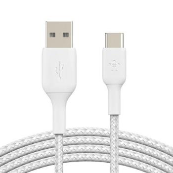 Bekin CAB002bt2MWH oplétaný USB-C - USB-A, 2m, bílý