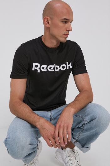 Bavlněné tričko Reebok Street GJ0136 černá barva, s potiskem