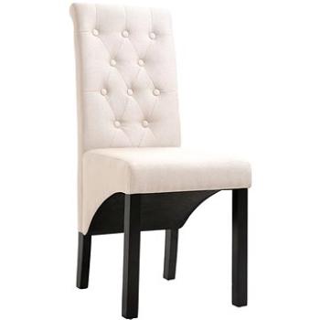 Jídelní židle 4 ks krémové textil (276967)