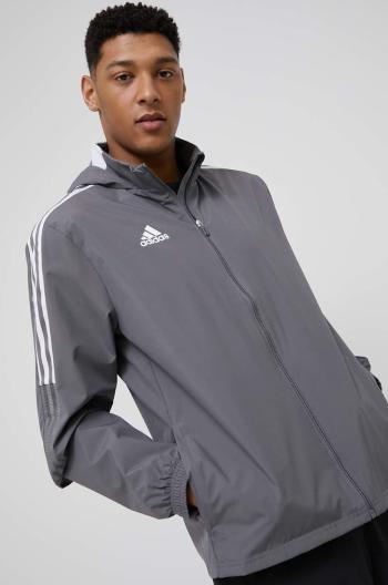 Sportovní bunda adidas Performance GM7389 šedá barva, přechodná