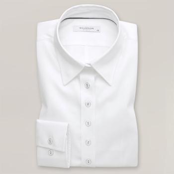 Dámská klasická košile bílé barvy s hladkým vzorem 14818 44