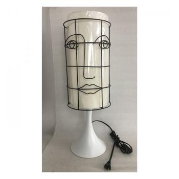 Sada 2 ks – Stolní lampa Grid Face – bílá