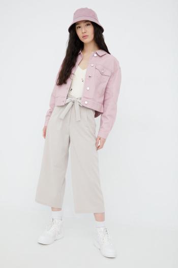 Kalhoty JDY dámské, béžová barva, střih culottes, high waist