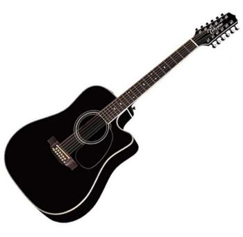 Takamine EF381SC Black 12-strunná elektroakustická kytara