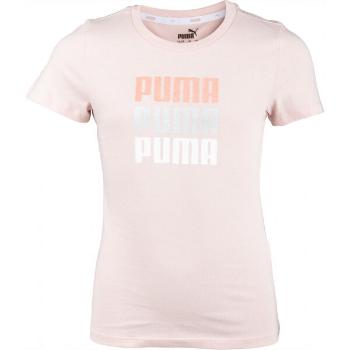 Puma ALPHA TEE G Dívčí triko, růžová, velikost 164